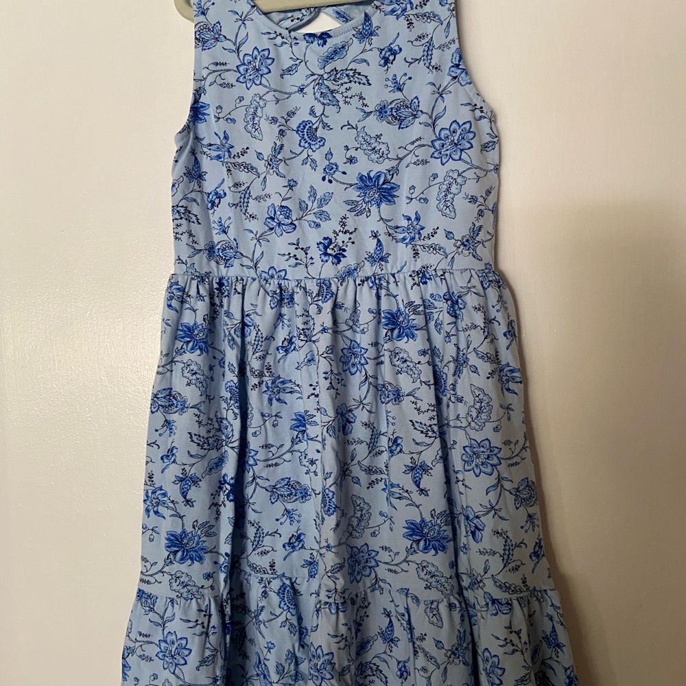 Floral Blue Kids Dress